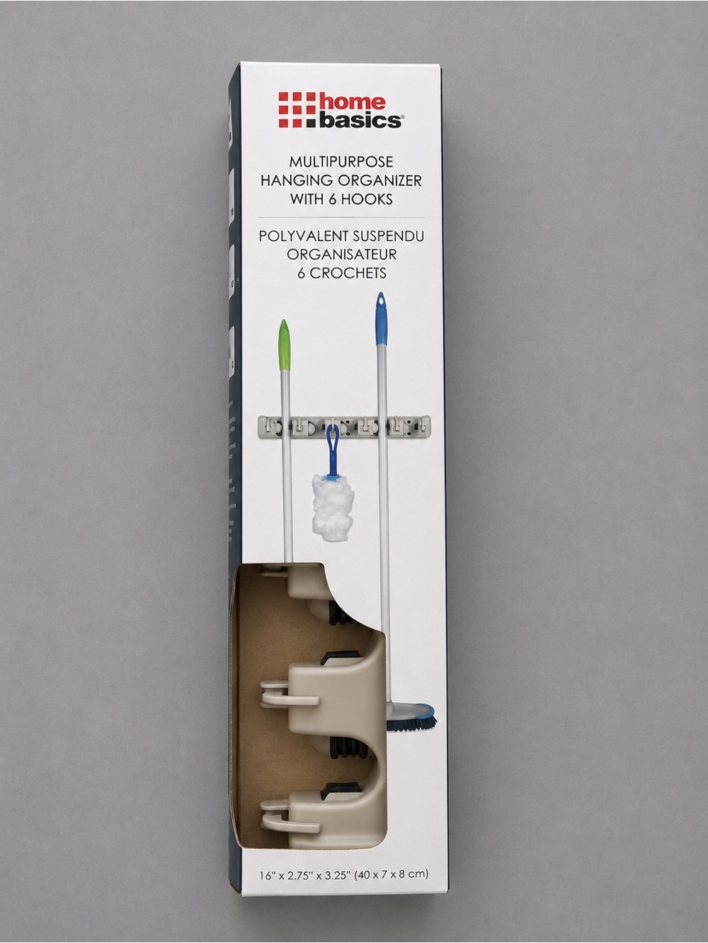 Home Basics Multipurpose Hanging Organizer With 6 Hooks